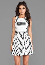 Bb Dakota Carling Stripes Sateen Dress In Black White Dresses Dresses Fashion Style