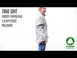True Grit Frosty Tipped Pile 1 4 Zip Fleece Pullover Size