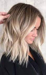 25 Ideas Hair Color Ombre Blonde Balayage Long Bob Haircuts Blondehairideas Balayage Blonde B Medium Length Hair Styles Medium Hair Styles Long Bob Haircuts