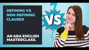 A defining relative clause tells which noun we are talking about: Relative Clauses What Is Defining And Non Defining Youtube