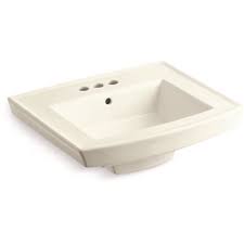 vitreous china pedestal sink basin