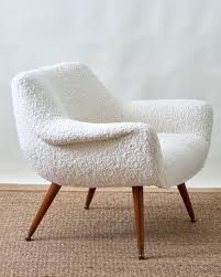 Vintage describes a period, and retro describes a style. White Boucle Chair Ca 1950 S Upholstered Chairs Occasional Chairs Furniture