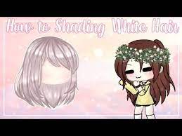 How To Shading White Hair Cara Shading Rambut Putih Gacha Life Tutorial Youtube Drawing Hair Tutorial How To Shade Ponytail Drawing