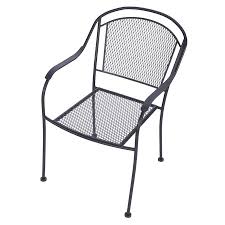 Garden Treasures Davenport Black Stackable Metal Stationary Dining Chair S With Mesh Seat Lowes Com Patio Chairs Steel Dining Chairs Wrought Iron Style