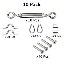Measure the total length of the cable railing sections. For Wood Posts Diy Balustrade Senmit 10 Pack Cable Railing Kits 1 8 Heavy Duty Stainless Steel Cable Railing Hardware With Jaw Turnbuckles Installation Guide Tools Home Improvement Building Materials Sailingschool Pl