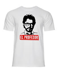 „dom z papieru to serial, który osiągnął ogromną popularność, z każdym wypuszczonym sezonem zwiększając liczbę fanów kilkukrotnie. Koszulka Dom Z Papieru El Profesor Strefa90