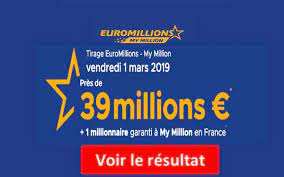 However, you cannot play m1lhão without first buying a euromillions ticket. Fdj Resultat Euromillions My Million Tirage Du Vendredi 1 Mars 2019 En Ligne