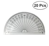 20PCS Transparent Angle Rules Protractor 10cm 180 Degrees School Math  Supplies