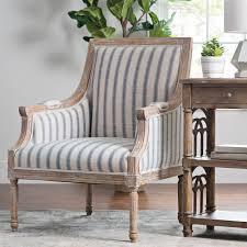 Mckenna Blue Striped Accent Chair Kirklands Stripe Accent Chair Blue Accent Chairs Accent Chairs For Living Room
