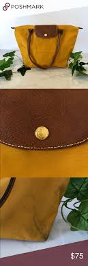 Black And Yellow Totes Dimensions Longchamp Le Pliage Medium Folding Tote Yellow Longchamp Le Pliage Medium Tote Tote