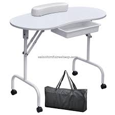 Manicure Table Portable Metal Frame With Plastic Tool Box Sponge Armrest Easy To Carry With Save Ro Portable Manicure Table Manicure Table Desk With Drawers