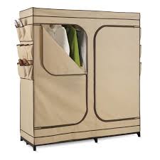 Mainstays double hanging closet organizer. Double Door Storage Closet With Shoe Organizer Khaki
