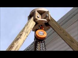 12 Ft Tripod With Chain Hoist Great Way To Move Heavy Logs Youtube Diy Tripod Hoist Tripod