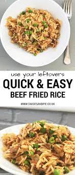 Easy Beef Fried Rice Recipe With Leftover Roast Beef Recipe Leftover Beef Recipes Beef Fried Rice Beef Dinner