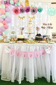 unicorn birthday party in 2021 unicorn birthday parties girls birthday party themes happy birthday cupcakes
