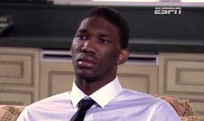 Dude dropped 30+ every time with injury on capela which is a good defender. Broadcast Delay Makes It Seem Like Joel Embiid Was Disappointed To Be Drafted By Philadelphia For The Win