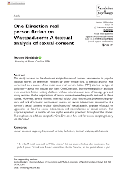 Check spelling or type a new query. Pdf One Direction Real Person Fiction On Wattpad Com A Textual Analysis Of Sexual Consent