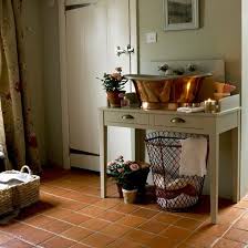 15 Terracotta Floor Tiles Ideas Aida Homes Stylish Flooring Unique Bathroom Vanity Primitive Bathrooms