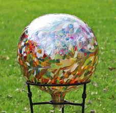 These cacti grow only about 1 foot tall and have a red vase like blooms. Glass Gazing Ball Multicolor 12 Inch By Iron Art Glass Designs Gardening Gazing Balls