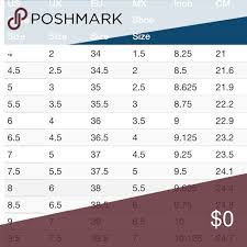 Shoe Conversion Size Chart Size Chart Shoe Size Chart Things To Sell
