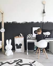 Scandinavian style monochrome black and white kids room design. 27 Ways To Rock A Black Wall In A Kid S Room Digsdigs