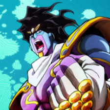 It has long, flowing hair with a darker shade above its eyes and on the front plane of its nose, blurring the distinction between its hair and head. Star Platinum The World Starplatworld Twitter