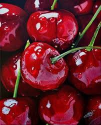 Cherry Painting Cherries Painting Food Art Painting Cherry Drawing