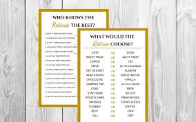 The key is adding some retirement party games to pass the time and enliven the party. Virtual Retirement Games Retirement Party Retiree Etsy In 2021 Retirement Parties Trivia Best Part Of Me