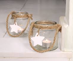 Sisal Twine With Star Tealight Candle Einmachglaser Basteleien Kerzen Dekorieren Weihnachtsdekoration Fur Draussen