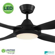 Patio ceiling fans with lights. Black Eglo Bondi 48 1220mm Abs Indoor Outdoor Ceiling Fan With 20w Cct Led Light Lighting Illusions Online