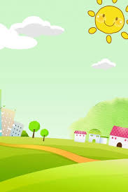 Green Outdoor Illustration Fresh Kids Background Powerpoint Background Design Cartoon Background