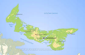 Hill shading inside, hill shading outside. Physical Map Of Prince Edward Island