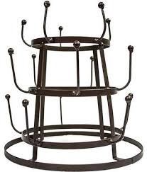 Sorbus Vintage Rustic Brown Iron Mug Cup Glass Bottle Organizer Tree Drying Rack Stand In 2019 Coffee Mug Holder Mug Holder Mug Tree
