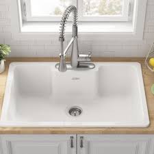Available at the home depot. American Standard Quince Drop In Cast Iron 33 In 3 Hole Single Bowl Kitchen Sink In Bril Cast Iron Kitchen Sinks Single Bowl Kitchen Sink Drop In Kitchen Sink