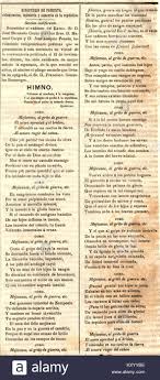 Coro mexicanos, al grito de guerra el acero aprestad y el bridón, y retiemble en sus centros la tierra. Himno Nacional Stockfotos Und Bilder Kaufen Alamy