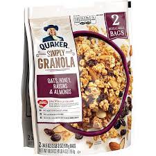 Amazon Com Quaker Simply Granola Oats Honey Raisins And Almonds 2 Pk 34 5 Oz As