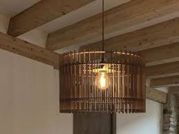Suspension Led En Mdf Arles Xl By Luxcambra Design Mariano Chitarrini Lamelles De Bois Led Luminaire