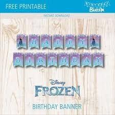 Birthday Banner With Picture Free Printable Frozen Birthday Banner Birthday Buzzin Printable Birthday Banner Birthday Banner Free Printable Frozen Birthday Party Printables