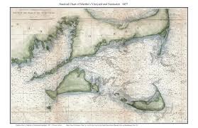 Old Nautical Charts Of Marthas Vineyard