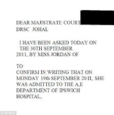 I just wanted to appologies for missing my court date on september 27, 2010. Dear Majistrate Woman Jailed After Giving Bogus Gp Letter To Court Littered With Spelling Mistakes Daily Mail Online