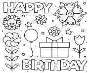 Print happy birthday coloring pages for free and color online our happy birthday coloring ! Happy Birthday Coloring Pages Free Printable
