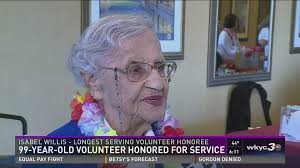 Isabel Willis, 99, honored for volunteer work