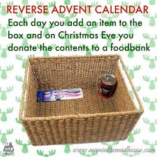 Advent Giving Basket Reverse Advent Calendar Alternative Advent Calendar Christmas Activities