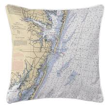 Md Ocean City Md Nautical Chart Pillow Pokloni I