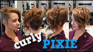 Hot auburn curly pixie haircut. How To Do A Curly Pixie Cut Youtube