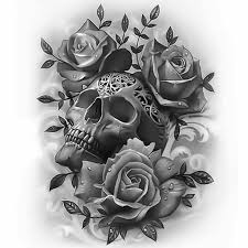 Black And White Skull And Rose Tattoos Skull Rose Black Skull Rose Tattoos Body Tattoo Design Skull Tattoo Design