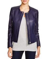 Joie Tamila Leather Moto Jacket Editorial Women S New Arrivals Clothing Bloomingdale S Blue Leather Jacket Navy Leather Jacket Real Leather Jacket