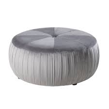 Runder Sitzsack Aus Grauem Samt Und Kiefernholz Monterey Maisons Du Monde En 2020 Pouf Rond Pouf Pouf Rangement