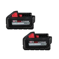 Sold by tekcom shop usa. Milwaukee M18 18 Volt Lithium Ion High Output 6 0ah Battery Pack 2 Pack 48 11 1862 The Home Depot