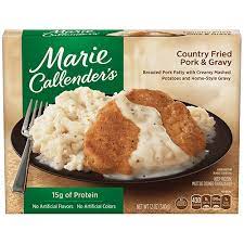 A marie callender frozen food recall has been issued following a salmonella outbreak that has sickened at least eight people. Country Fried Pork Chop Gravy Marie Callender S
